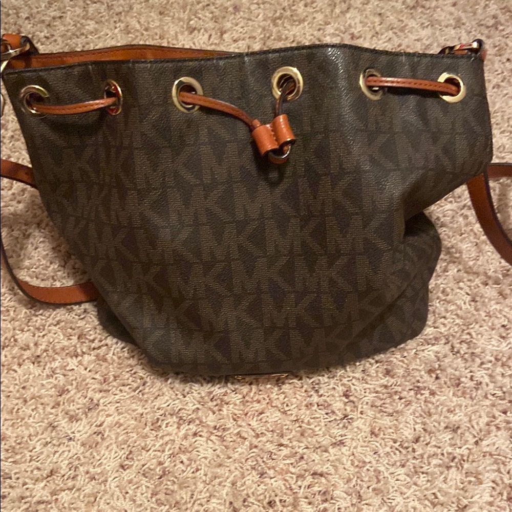 Michael Kors Brown Drawstring Bag